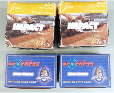 Seventy non-toxic shotgun cartridges comprising fifty 20 bore and twenty 12 bore, all in original boxes.&nbsp;PLEASE NOTE THA