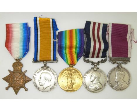 British Army WWI Royal Artillery military medal group named to 82647 Cpl A Findlay 156/F Company RE together with his&nbsp;19