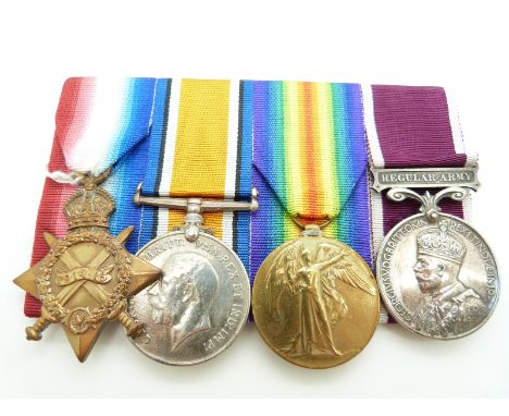 British Army WWI medals comprising 1914/1915 Star, War Medal and Victory Medal named to 33061 Sapper H Garfit, Royal Engineer