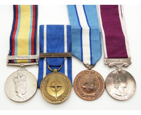 British Army medals comprising Gulf Medal with clasp for 16 Jan to 28 Feb 1991 named to 24841330 Craftsman IT Hinson, REME, N