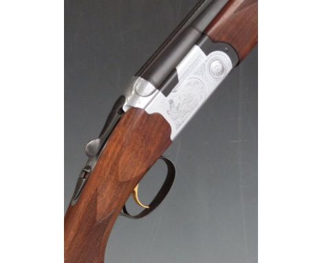 Beretta S687 Sporting Silver Pigeon 12 bore over and under ejector shotgun with bird scenes engraved to the lock, all over sc