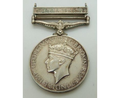 Royal Air Force General Service Medal with clasp for SE Asia 1945-46, named to 3024159 LAC H R Morrison, RAF