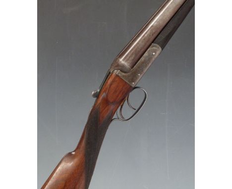 P Webley & Son 12 bore side by side ejector shotgun with engraved lock, trigger guard, underside and top plate, chequered gri