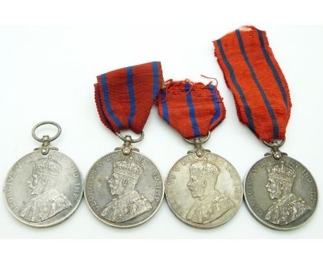 Four Coronation (Metropolitan Police) Medals 1911 named to PC W Arthurton, PC R Nash, PC R Moye&nbsp;and&nbsp;PC A Philips