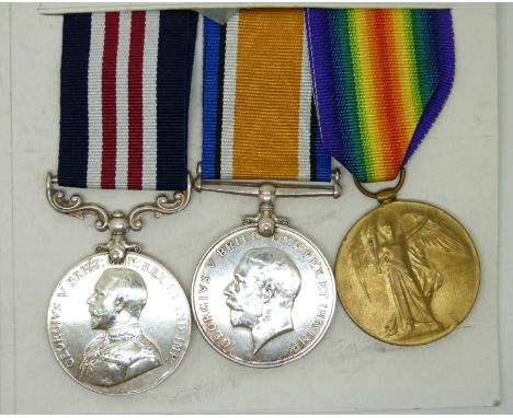 British Army WWI Worcestershire Regiment military medal group named to 36556 Pte J A Hicks together with his&nbsp;War Medal a