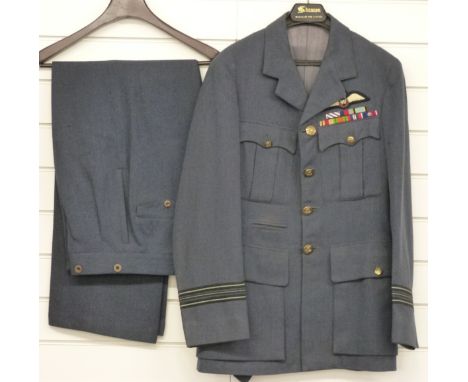 Royal Air Force WWII officer's jacket by Garrish, Ames &amp; Simpkins Ltd with sleeve rank insignia for Flight Lieutenant, DF