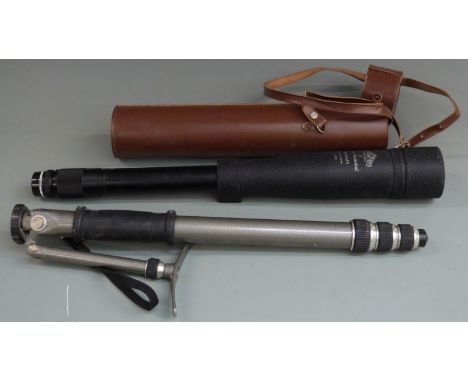Hertel &amp; Reuss 25-60x60 spotting telescope with monopod and leather case