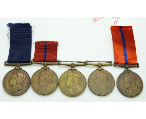 Four Coronation (Metropolitan Police) Medals 1902 Edward VII named to PC R Smith Y Division, PC W Arthurton S Division, PC R 