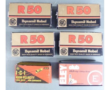 Three-hundred .22 rifle cartridges, all in original boxes.&nbsp;PLEASE NOTE THAT A VALID RELEVANT FIREARMS/SHOTGUN CERTIFICAT