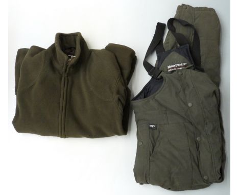 Thermal trousers bib &amp; brace and Barbour jacket