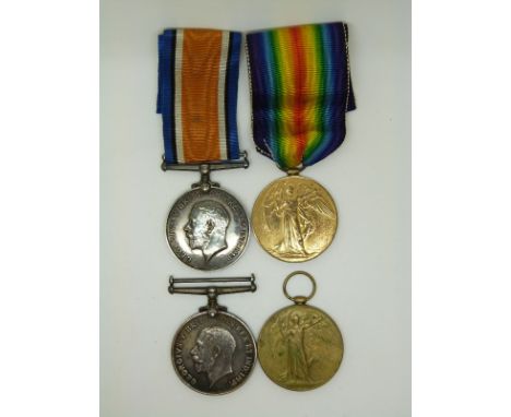 British Army WWI medals comprising&nbsp;two pairs of War and Victory Medals for the Army Service Corps (ASC) named to 256195 
