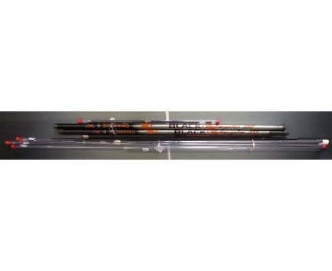 Two Shakespeare Black Magic III poles, various unnamed poles and whips&nbsp;