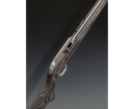 Marlin model 60SS .22 LR bolt action rifle with show wood stock, semi-pistol grip, sling mounts, Riflecraft Hardy sound moder