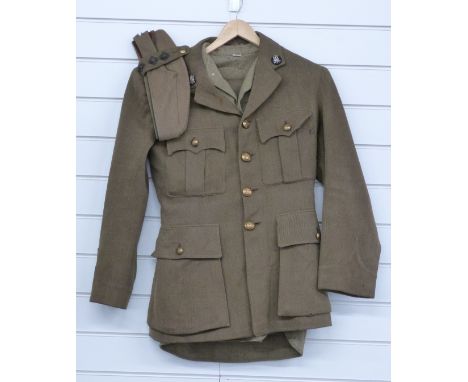 British Army officer's uniform with captain's rank and collar badges for 14th (King George's Own) Ferozepore Sikhs, trouser l