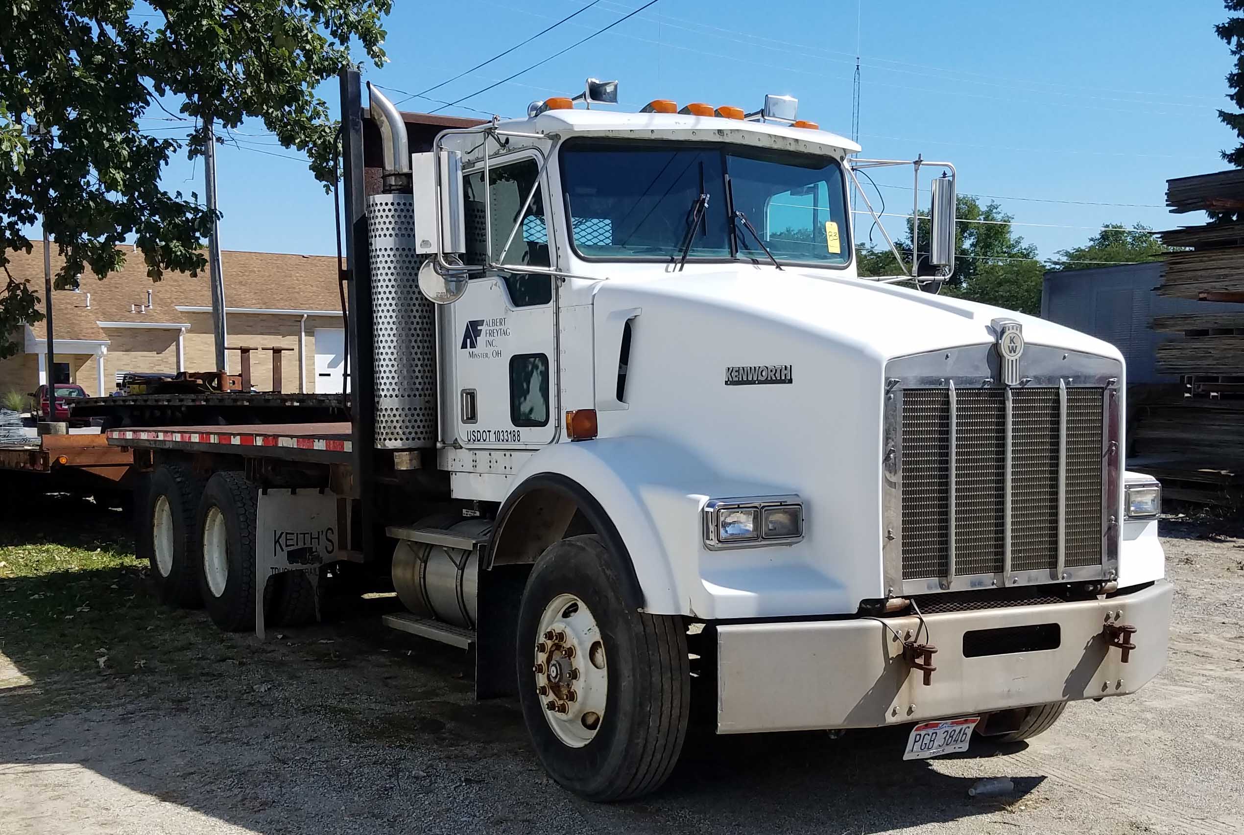 1998 Kenworth Model T800 18’ Flatbed Dump Truck, Differential Lock ...