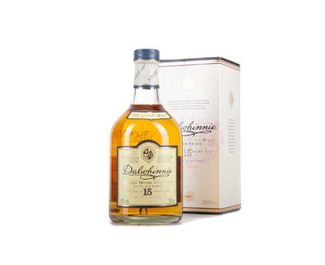 DALWHINNIE 15 YEAR OLDSingle malt.Dalwhinnie is the highest distillery in Scotland and, as such, it also boasts the lowest av