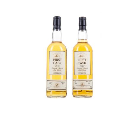 2 BOTTLES OF TOMINTOUL 1976 18 YEAR OLD FIRST CASKSingle malt.Distilled: 08/10/1976Matured in cask #7351Bottle Numbers: 154 &