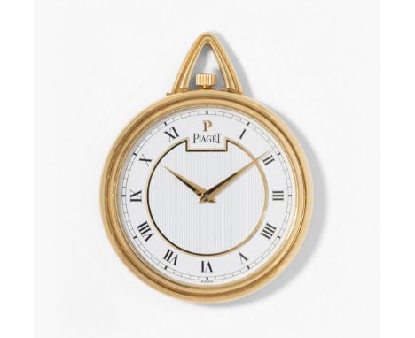 Piaget Gold-Frackuhr750 Gelbgold-Gehäuse, 45 mm, 69 g. Glatter Aussendeckel graviert Piaget Mecanique. Weisses Zifferblatt pa