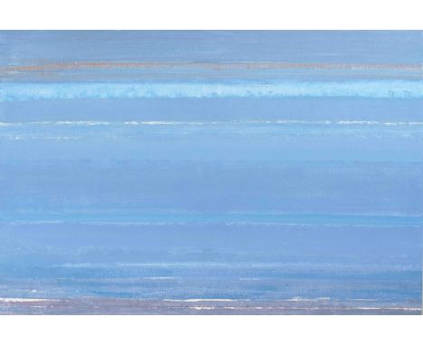 Hermann Alfred Sigg (Zürich 1924–2023 Niederhasli)Meereslandschaft. 1990/91. Öl auf Leinwand. Unten rechts signiert und datie