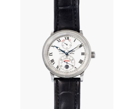 Ulysse Nardin "Marine Chronometer"Edelstahl-Gehäuse Nr. 263-22, 42x37 mm. Boden graviert mit "18 Gold Medals". Automatik Kal.