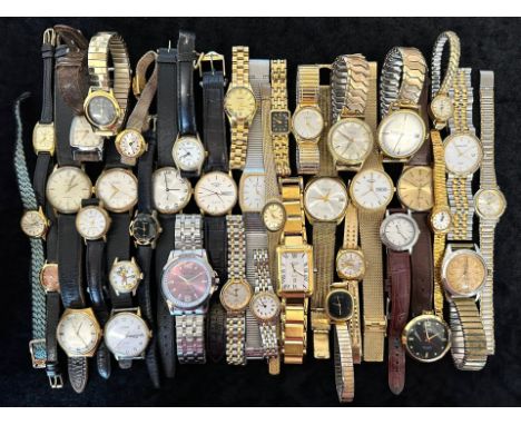 Box of Assorted Ladies &amp; Gentlemen's Wristwatches, bracelet and leather straps, including Radley, Timex, Rotary, Cartier,