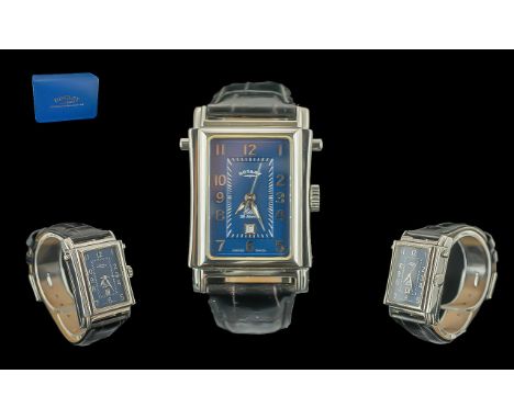 Rotary Elite Gent's Wristwatch, automatic 25 jewels, Reference 10729.  Leather strap.  With box and papers.