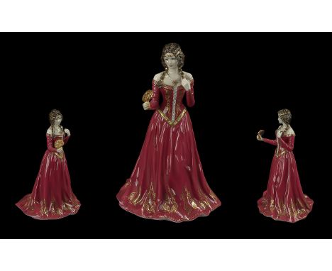 Royal Worcester Figure 'The Fair Maiden of Astolat', Limited Edition 249/7500.  Sculptured by Peter Holland.