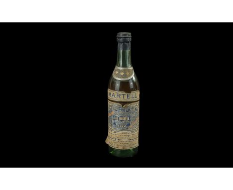 Bottle of Rare Vintage Martell Cognac - J. &amp;. F. Martell Very Old Pale Cognac (1950's/1960's), 70% Proof, with spring cap