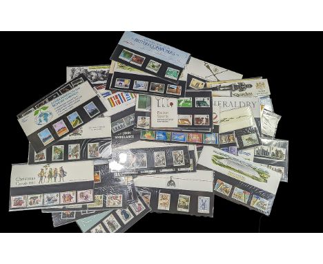 Stamp Interest - Around 100 Stamp Presentation Packs Containing Mint Unmounted Stamps Mostly From The 1970's to 1980's, with 