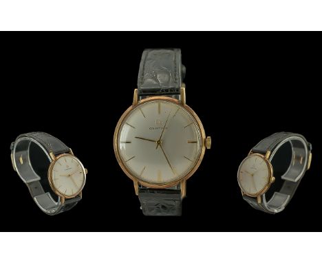Certina - Excellent Vintage Gents 9ct Gold Cased Mechanical Wrist Watch, c.1960's. Features Round Form, Gold Markers and Seco