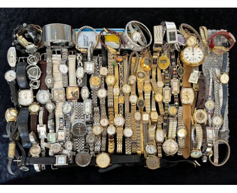 Collection of Ladies &amp; Gentleman's Wristwatches, leather and bracelet straps, makes include Rodier, Terner, Limit, Oasis,