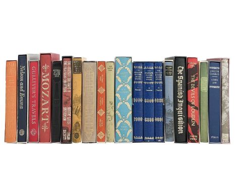 FOLIO SOCIETY INTEREST Eighteen Folio Book, each within protective case Including works by W.M. Thackeray, Aldous Huxley, Rob