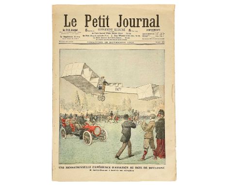 Le Petit Journal Illustrated Supplement, November 1906 Early Aviation Interest   Front page illustration of Albert Santos-Dum