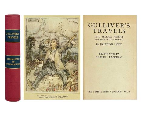 RACKHAM, Arthur (illustrations) 'Gulliver's Travels,' by Jonathan Swift First edition thus, rebound in a burgundy cloth with 