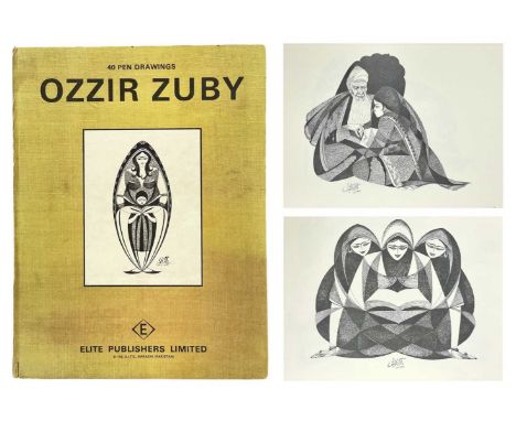 ZUBY, Ozzir (artist). '40 Pen Drawings,' First edition, folio, original pictorial boards, plates complete, Elite Publishers L