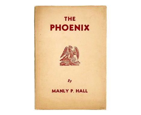 (Signed) HALL, Manly P. 'The Phoenix' Flat signed in blue ink to frontis photograph, third edition, small folio, original gre