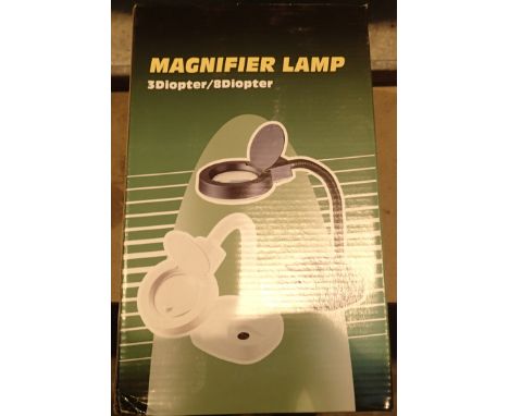 Magnifier lamp 3 diopter. This lot is not available for in-house P&amp;P 