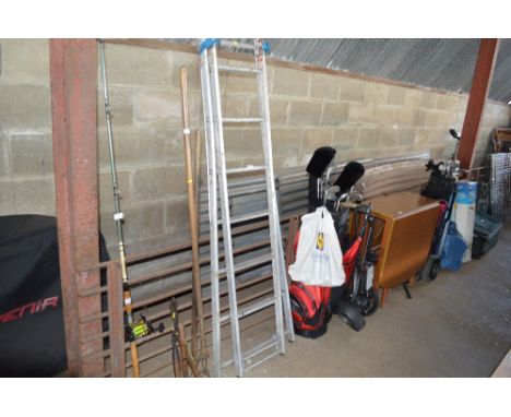 An aluminium step ladder 