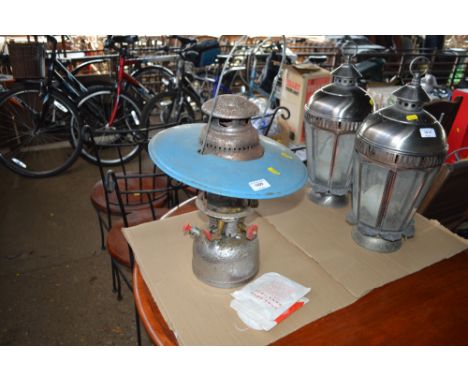 An anchor lamp and two spare mantels 