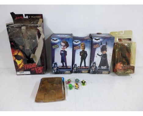 Toys to include three Batman-themed Headknockers - The Joker, Two-Face, Batman, a Freddy Krueger figure from A Nightmare on E