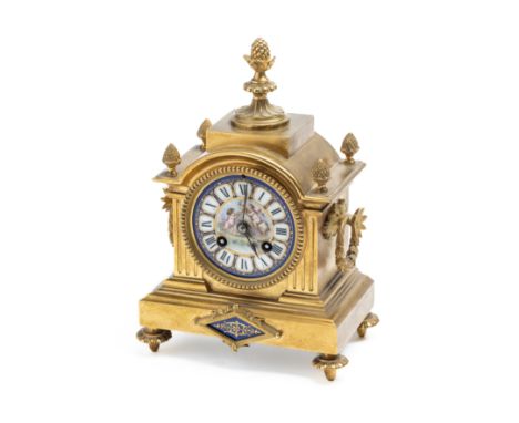 A FRENCH ORMOLU MANTEL CLOCK, ACHILLE BROCOT, PARIS, LATE 19TH CENTURY the eight day movement striking the hours and halves o