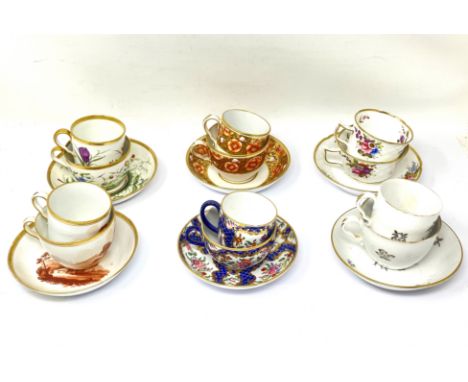 A GROUP OF SIX SPODE TRIOS, EARLY 19TH CENTURY of various patterns and forms (18)