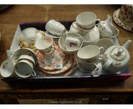 A quantity of china including Franconia six place setting teaset to include teapot and jug (teapot lid and jug a/f), part set