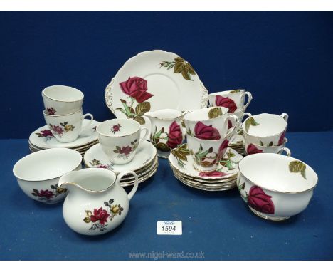 Two part teasets to include 'English Rose' Royal Standard including milk jug, sugar basin, bread &amp; butter dish etc. and C