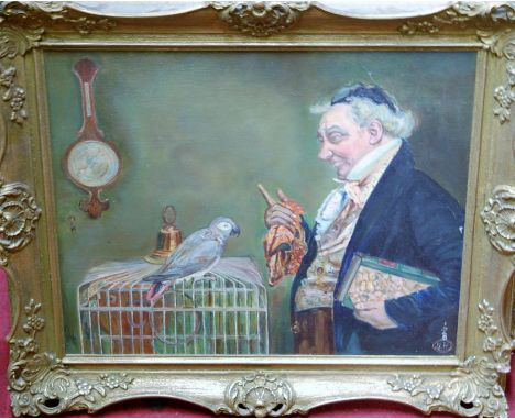 M.J.W. Patterson - A quantity of original oils to include; interior and exterior portrait studies etc, all signed with monogr