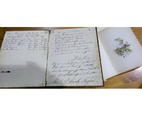 David Swain - a 19th century copybook to include an Abolitionist verse ''The Negroes Petition'', c. 1820; a 19th century cont