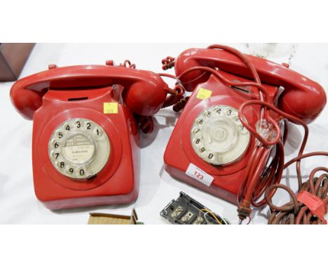 2 GPO red telephones
