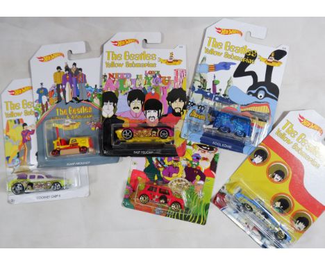 HOT WHEELS by Mattel, The Beatles Yellow Submarine, 6 diecast cars in bubble packs