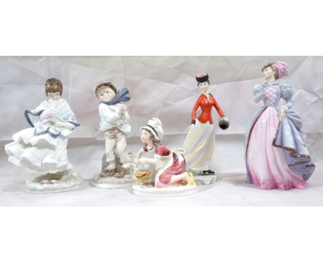2 Coalport Ltd edition figures Elizabeth Woodhouse - ''The Boy''; ''Visiting Day'', a Francesca Art figure ''Saturday's Child