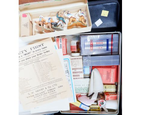 Britain’s Herald Swoppets - 5 cowboys; a vintage mid-20th century Ever Ready first aid kit; a vintage Kodak 3,500 disc camera